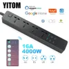 Paski energetyczne przedłużacze Surge Protectory Wi -Fi Smart Power Strip Universal 18m z Alexa Googlehome Multi Plug 4 AC Gocket USB Voice Contro Ukeuusau 231130