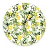 Orologi da parete Orologio con fiori e foglie estive per la decorazione domestica moderna Tavolo per orologi sospeso con ago vivente per adolescenti