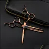 Hair Scissors Professional Feather Gem 6Inch Cutting Hairdressing Thinning Shear Barber For189L Drop Delivery Products Care Styling To Dhl3M