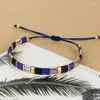 Strand KELITCH couleur bleue Tila perles bracelets à breloques enveloppe réglable bijoux classiques faits à la main pour les femmes