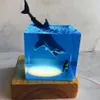 3D LED Night Light Shark Diver Decorazione Novità Regalo per bambini Camera da letto Baby Room Decor Lampada da comodino USB per la casa H0922209A