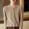 Maglietta femminile autunno femminile e inverno cinese in stile retrò in lana di lana ccardigan a maglia