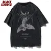 Męskie koszulki harajuku sztuka Fallen anioł mens T-shirt Summer Cool unisex hip hop śmieszne drukowane tshirt swobodne koszuli tops streetwear