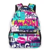 School Bags 2021 OLN Style Backpack Boy Teenagers Nursery Bag Abstract Slogan And Grunge Elements Back To299o344s
