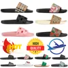 Sandaler Sandaler Designer tofflor Paris gummi glider blommor brokadkvinnor män tofflor platta bottnar flip flops kvinnor randig strand