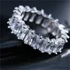 バンドリングEkopdee Luxury Band Zircon Rings for Women Eternity Promise Crystal Finger Ring Engagement Wedding Jewelry Love Gift R231130