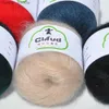 Przędza hurtowa 25 g/partia DIY cienki miękki wełna Mohair wełna Angora Laine Cashmere Ręka ręczna szydełkowa nić Plush La Wysyłka L231130