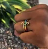 Band Rings New Bead Rotate Anti Stress Anxiety Ring For Women Adjsutable Spinner Fidget Ring Jewelry Party Gift R231130