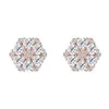 Stud haute qualité Hiphop 4mm D couleur Moissanite boucles d'oreilles avec vis arrière femmes hommes bijoux plaqué or 925 argent cadeau 2738