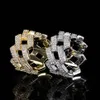 With Side Stones Men rings 14mm diamond Cuban HipHop ring jewelry Zircon 18K Gold Plating Personality Design Couple Fashion Brand 2317