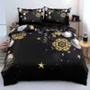 Set di biancheria da letto di lusso in oro nero albero di Natale 3 pezzi copripiumino queen size full size biancheria da letto set copriletto per un bambino 200x200 240x220 231129