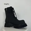 Buty czarne koronki w górę wysoko top mężczyźni brytyjski styl Big głowica grube dolne zip chelsea kostka robocza buty 231130