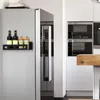 Küchenaufbewahrung, magnetisches Regal, Kühlschrank-Seitenregal, Organizer, magnetisch, ohne Bohren, platzsparend