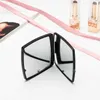 Folding Double Side Classic Mirror Portable HD Make Up and Enarging Mirror With Flannelette Bag Present Box för VIP Client HJJ