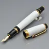 wholesale wholesale Famous Limited Edition fashion roller ball pen series number White Ceramic gift pens with random gem stone