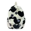 Mochilas escolares Vaca Contraste Color Streetwear Mochilas Kawaii Estrella Bolsas mullidas Mujer Estudiante Y2k Estética Casual Harajuku Mochila escolar linda 230428