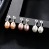 Encantadores pendientes de perlas de marca para mujer, pendientes de circonita 3A con incrustaciones a mano de plata s925 de lujo para mujer, joyería para fiesta de boda de gama alta, regalo del día de San Valentín