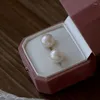 Orecchini a bottone Perla d'acqua dolce naturale Argento sterling 925 Grande INS Fine Jewelry Regali per le donne 13-14mm EI
