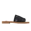 chloe sandals chloee designer woody sandal Designer Mulheres sandálias famosas preto branco lace Lettering Tecido lona chinelos womens slides plataforma sandália 【code ：L】