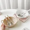 Bowls Retro Special-shaped Soup Bowl Hand Pinch Irregular Ears Noodle Nordic Wind Ceramic Tableware Rice Kitchen Pull Fruit
