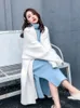 Women's Sweaters Imitation Mink Long Cardigan Women Casual Loose Soft Sweater Gilet Elegant Fall Winter Fluffy Knitwear Jackets Warm Knit 231129