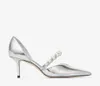 2024 Dames Designer Pumps Lakleer Aurelie 85 Mm Pumps Parel Versiering Band Puntschoen Bruiloft Sandaal Hoge Hakken