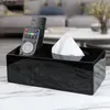 Organization Ink Pattern Black White Tissue Box Decoration Accessories Square Rectangular Tissue Storage Box Napkin Holder Paper Towel Tube