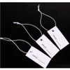 1000Pcs 1 7 3 3Cm One Side Printed White Paper Tags With Elastic String Hang Tags Label For Jewelry Krkkx308g