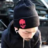 Beanie / Berretti con teschio Unisex Inverno Freddo Cartoon Skull Stampa lavorato a maglia Antivento Berretto caldo Uomo Donna Punk Hip Hop Moda Cappello nero Skullies Berretti K1 J231130