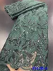 Tissu africain en dentelle à paillettes blanches, tissus de haute qualité en dentelle française, couture nigériane pour robe de soirée, 231129
