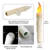 Christmas Decorations LED Floating Candles Magic Wand Remote Hanging Warm Light LED Battery Flameless Taper Candle Decoration Christmas Party Decor 231129