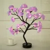 Nattlampor LED Rose Flower Table Lamp USB Jul Tree Fairy Home Party Wedding Bedroom Decoration Mors dag gåva