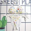 Sexig designer kvinnors fashionabla tryckta brev baddräkt sommar lyx klassisk kvinnors baddräkt band sexig ny bikini set s-xl