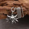 Anhänger Halsketten Wizard Wolf Männer Halskette Tier Edelstahl Metall Gliederkette Kopf Charme Halloween Retro Schmuck Geschenke