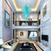 Pendant Lamps Arrival Blue Hanging Ceiling Lamp Living Room Modern Art LED Blown Glass Chandelier