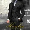 Men's Suits Blazers Black Men Suit Business Office Jacket Pants Vest Three-Piece Set Slim Fit Outfit Wedding Tuxedo for Custom ClothesL231130