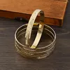 Bangle Adult Size 4PCS 65MM 9K Gold Color Hig Quality Top Sale Cute Bracelet Jewelry Flower Girl Birthday Party Gift