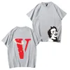 Vlone T Shirt 2023 Hombres Mujeres Diseñadores Camisetas Camisetas sueltas Marcas de moda Tops Hombre S Camisa casual Ropa de lujo Calle Polos Pantalones cortos Ropa de manga Verano