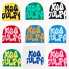 Mea Culpas Women Knitting Desinger Hat Fashionable Y2k Berets Letter Colorful Red Yellow Fun Day Beanie Comfortable a4