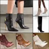 Bottines en cuir/daim de qualité supérieure pour femmes, talons hauts de 10.5cm, bottines à bout pointu, cadeau pour femmes