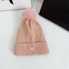 Projektantka czapka dzianina zimowa kapelusz dla dziewcząt moda wszechstronna swobodna, ciepłe ciepłe czapki kaszmirowe Dropshipping