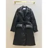 Trench da donna Giacche per donna Imbottitura lunga invernale Abiti coreani di lusso Abito con cintura Giacca in vita Riempimento esterno ufficiale