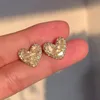 Boucles d'oreilles à clous pour femmes, Style français, tempérament en cristal, ensemble de boucles d'oreilles de luxe légères, mignonnes pendantes