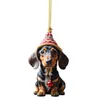 Weihnachtsdekorationen, 7 Stück, lustiger Dackel-Weihnachtsstrumpf-Anhänger, verspielte Hunde-Ornamente für Weihnachtsbaum-Hängeanhänger, R7UB 231129