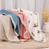 Одеяла Пеленание детское одеяло с кружевными муслиновыми квадратами Хлопково-марлевые детские одеяла Пеленание для новорожденных Mantas Para Beb Однотонный цвет R231130