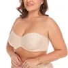 Bra's Strapless Bra Underwire Support Seemless Minimizer Bras Large Bust Unlined Bandeau Plus Size Convertible Straps 231129