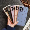 Ottwn Fashion Candy Color Love Heart Phone Case For iPhone 13 12 11 14 15 Pro Max 14Plus Soft TPU Cover