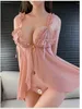 Casual Jurken Mesh Kant Sheer Mini Jurk V-hals Vrouwen Sexy Hol Uniform Sling Ruches Transparant Elegant Roze Koreaanse S5V