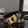 2023 Mens Belt Automatic Buckle Designer Belt Luxury Stripe Letter Buckle Classic Belt Gold and Silver Black Buckle Casual Bredd 3,8 cm Storlek 100-125 cm Fashion Gift