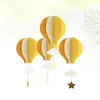 Decorative Figurines 4pcs Colorful Air Balloon Hanging Decoration 3D Paper Lanterns With Star And Cloud Nursery Room